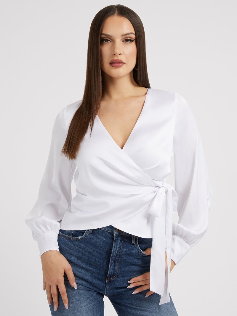 Front wrap blouse