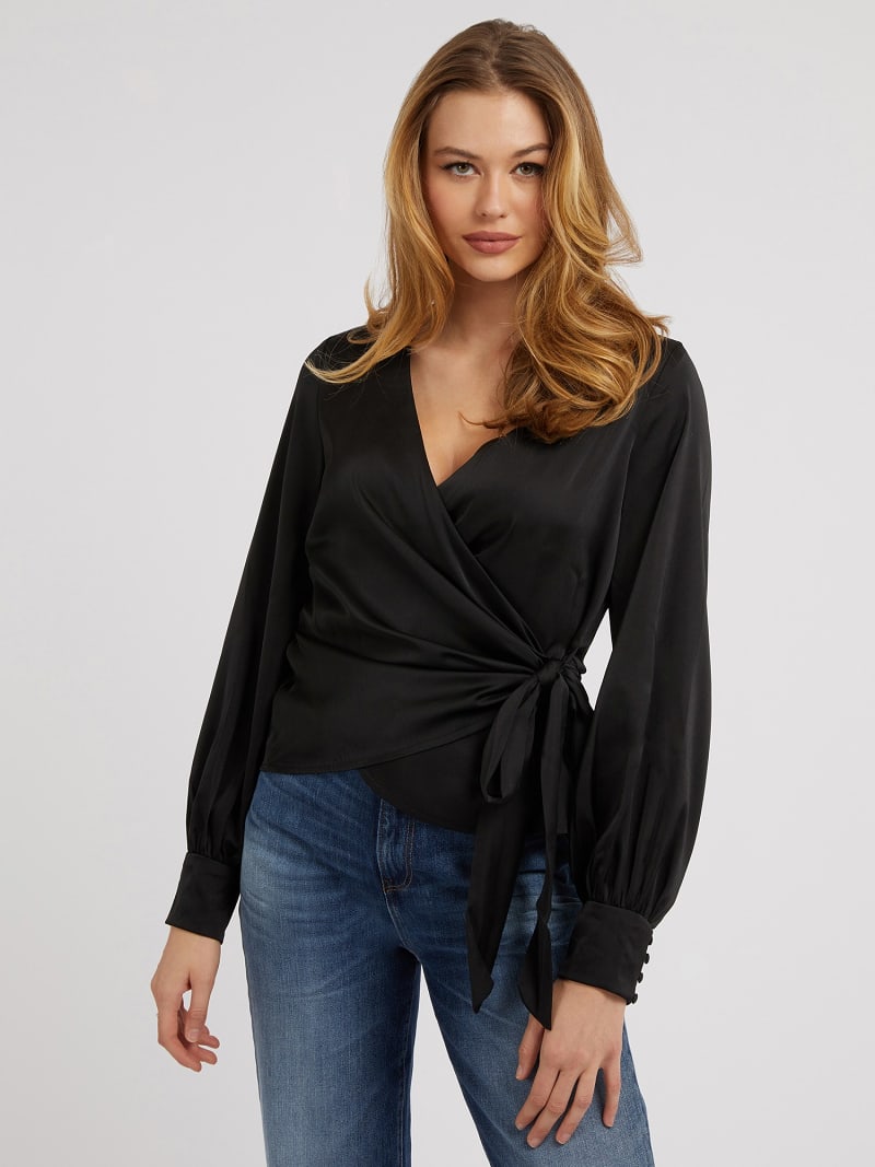 Front wrap blouse