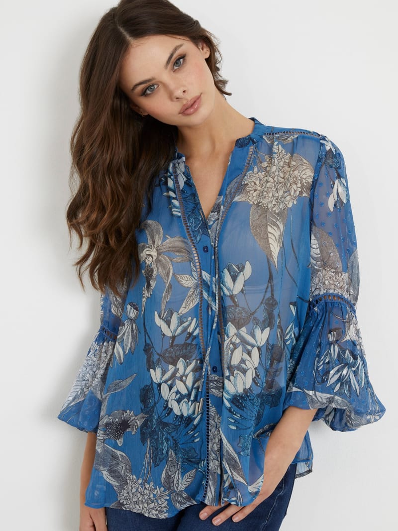 Guess floral blouse cheap