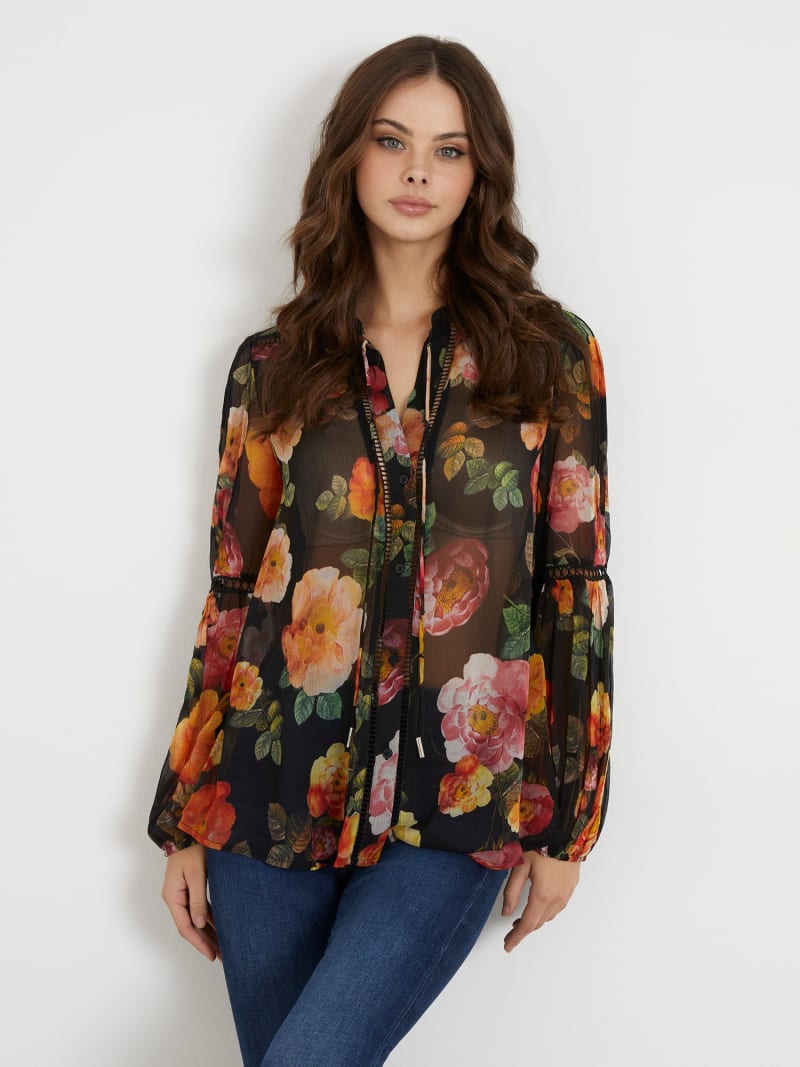 Blusa stampa floreale