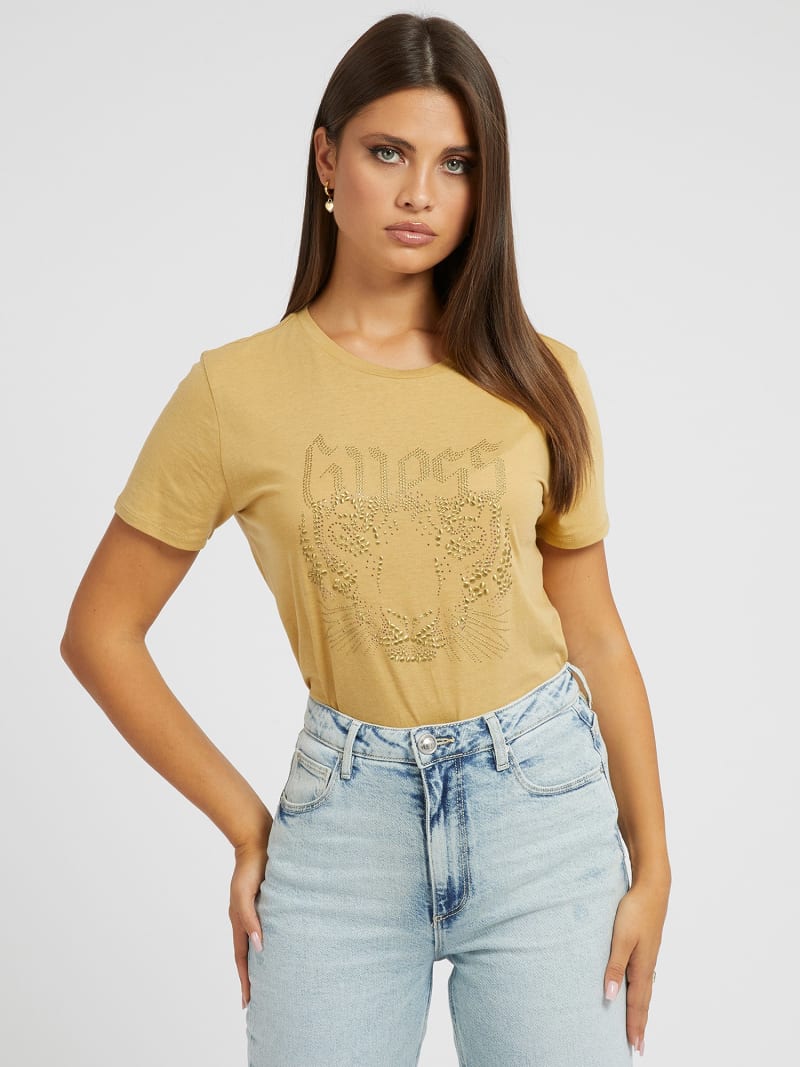 T-Shirt mit Nieten Damen | GUESS® Offizielle Webseite