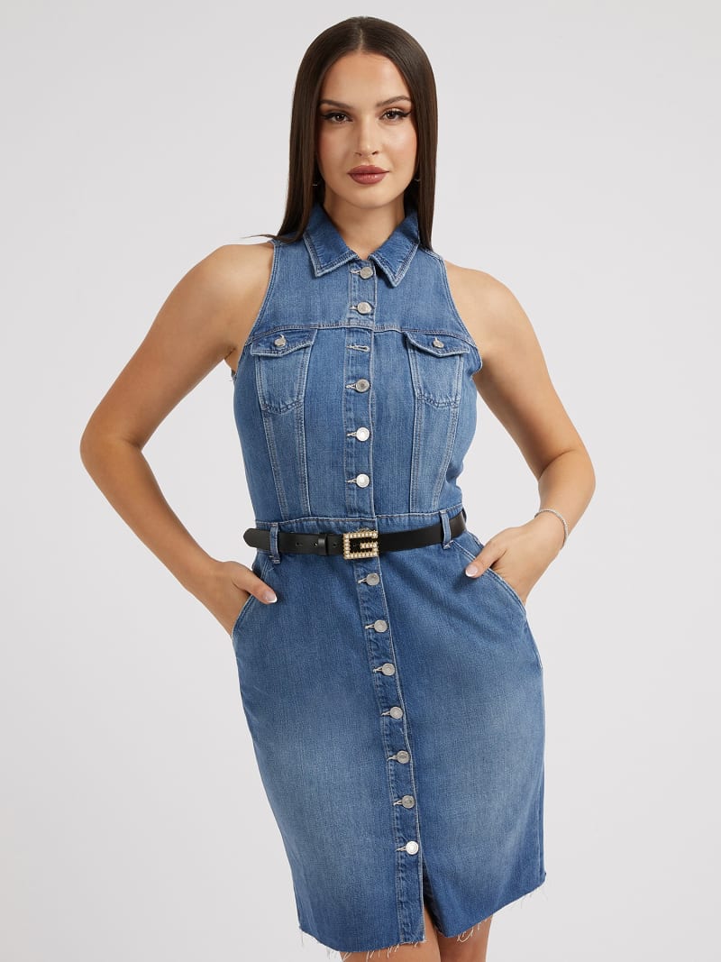 Midi-Denimkleid