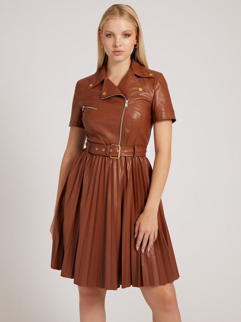 Guess leather shop dress