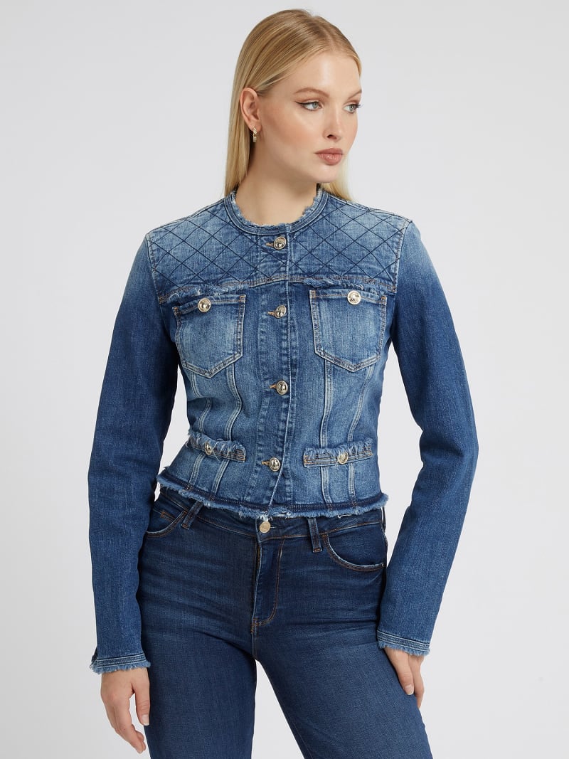 Jewel buttons denim jacket Women | GUESS® Official Website