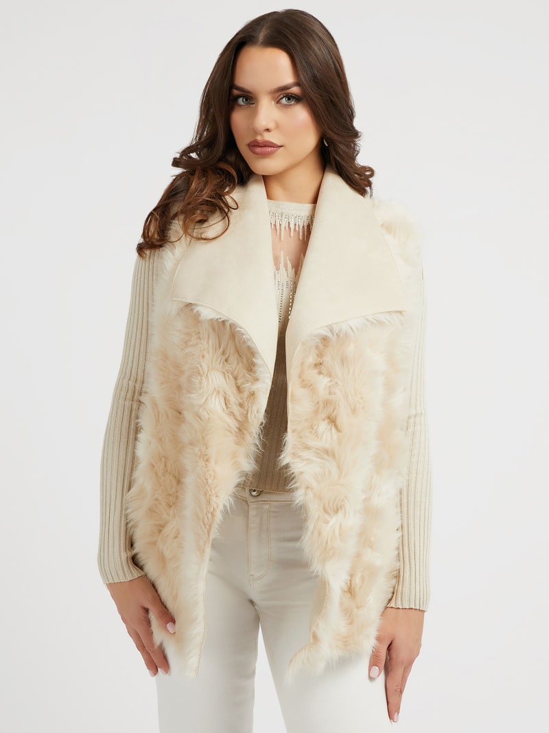 Reversible faux fur vest