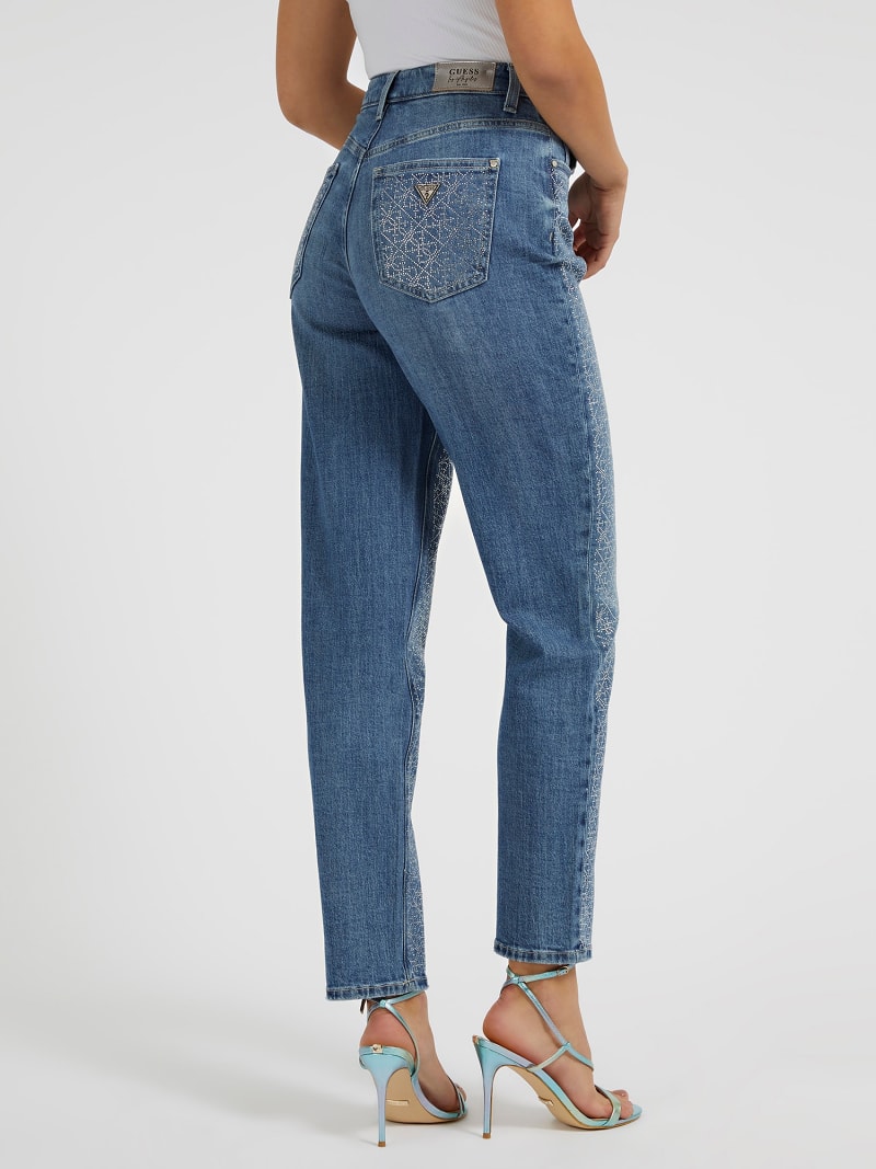 Rhinestone Quattro G Mom Jeans