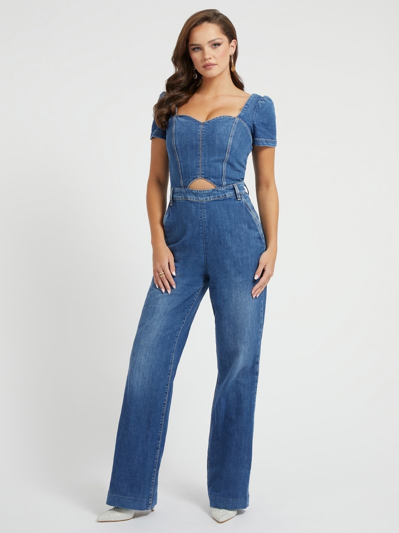 GUESS® Bootcut denim jumpsuit