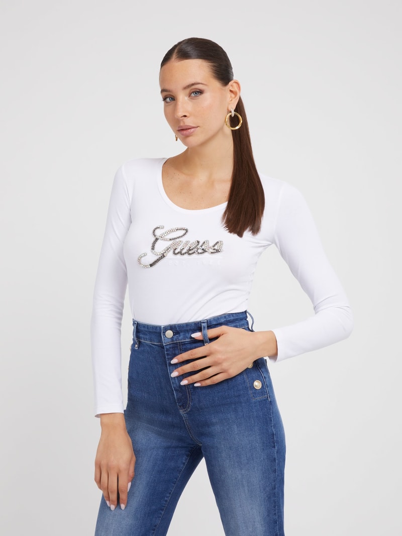 Long sleeve hotsell guess top