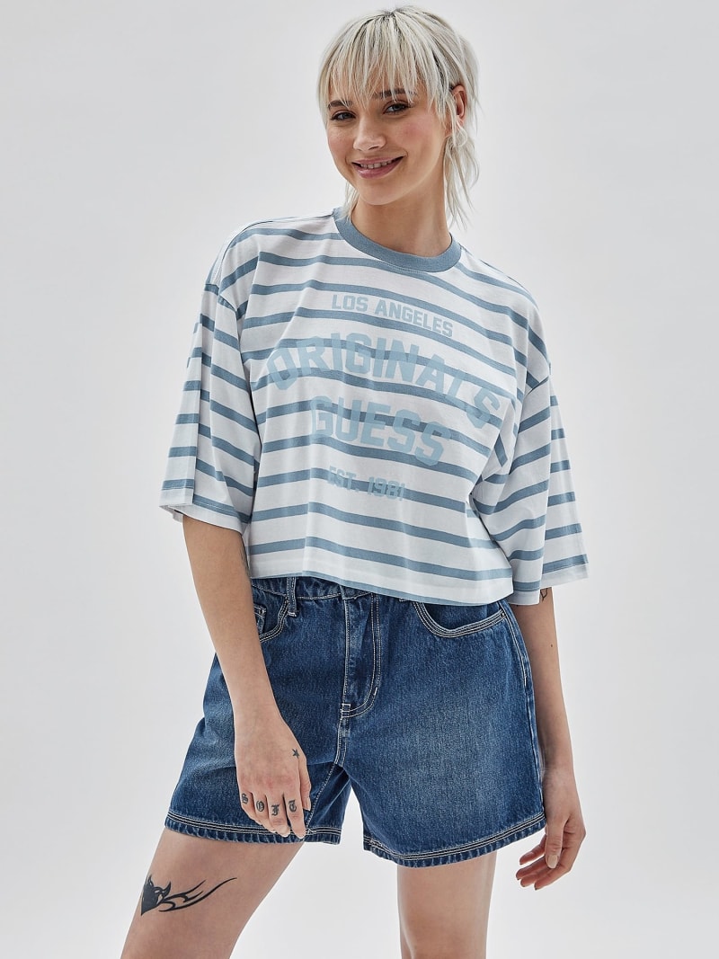 GUESS Originals Striped cropped t shirt Women