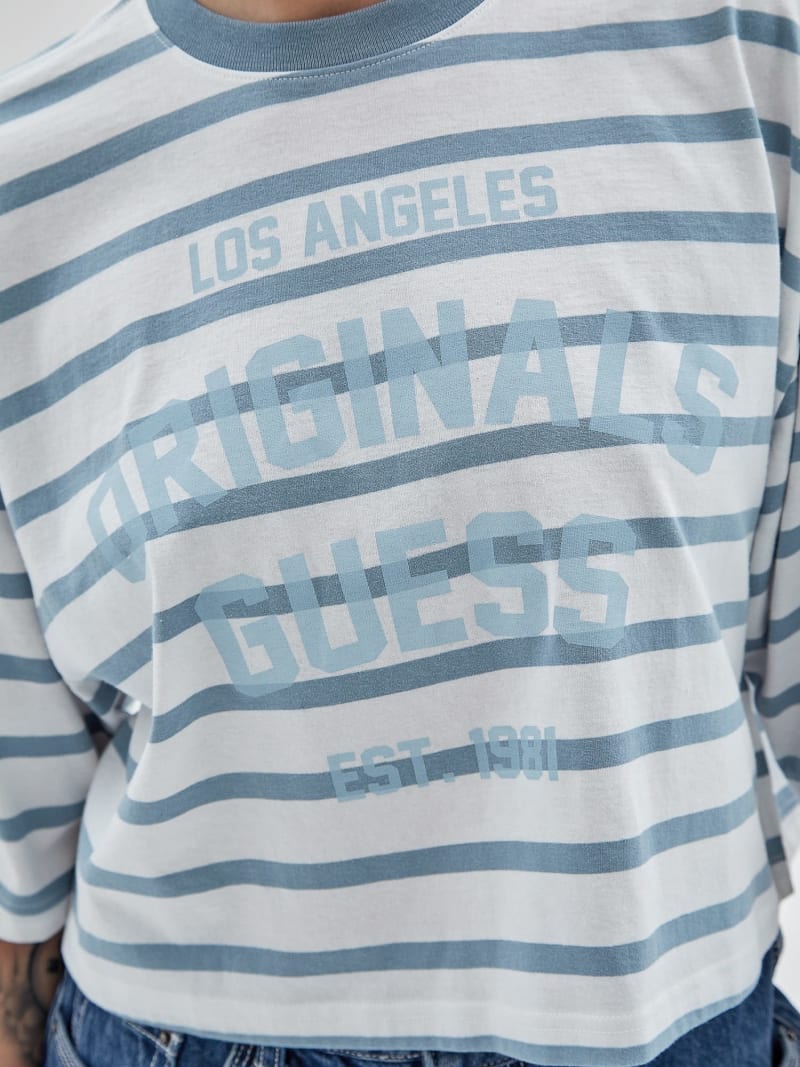 Tee shirt 2025 guess rayé femme