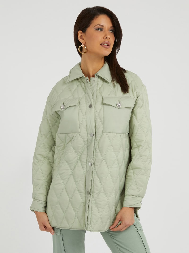 Quilted long sleeve shirt sale