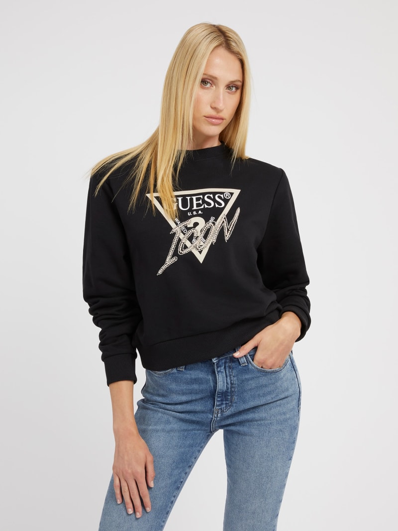 GUESS® Icon triangle logo sweatshirt