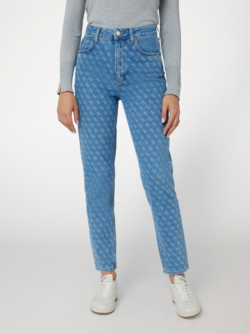 4G logo mom denim pant