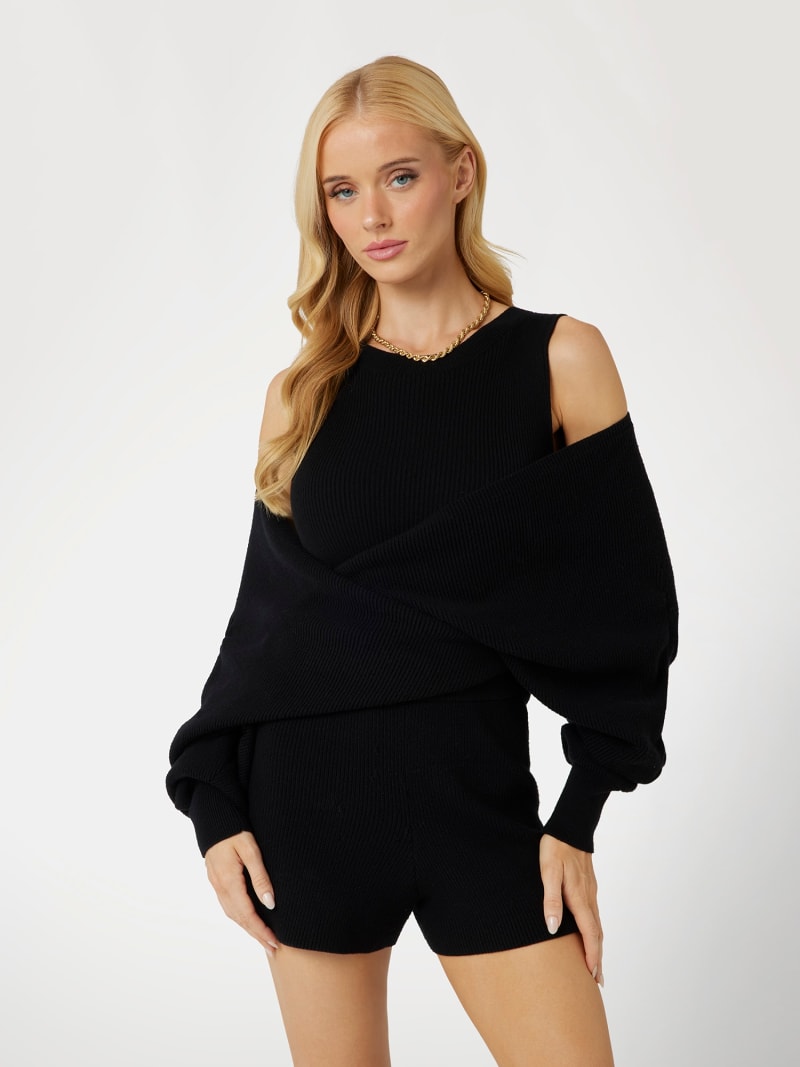 GUESS Rib knit sweater romper Women