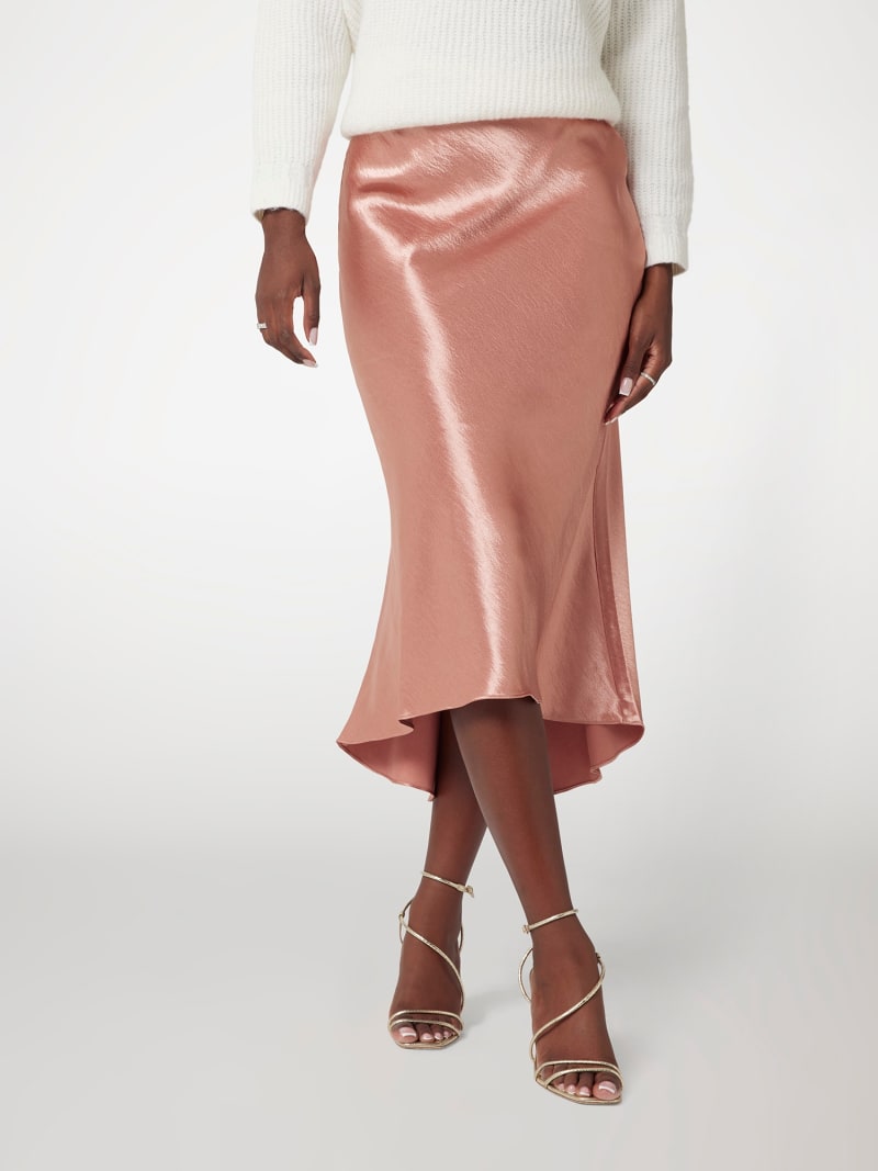 Mid length satin skirts 50 shop