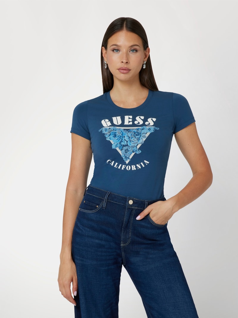 Guess blue and white striped  w6gh39w1849- sbob