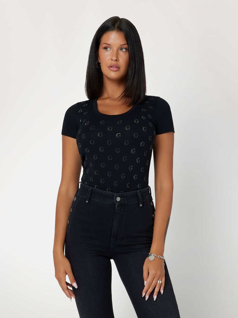 Rhinestones G logo t-shirt
