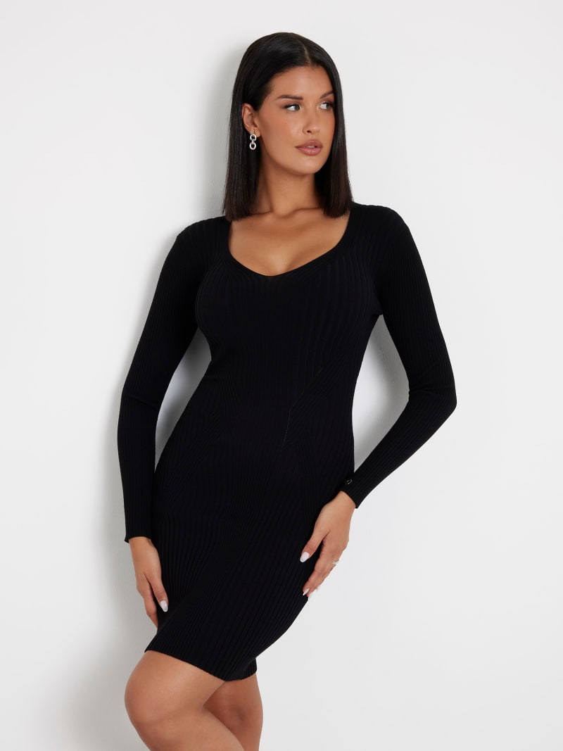 Guess long sleeve black dress new arrivals