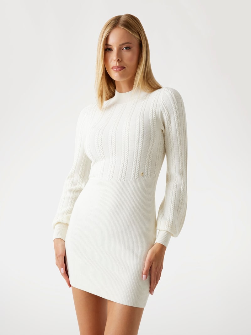 GUESS® Cable knit sweater mini dress Women - Main Image