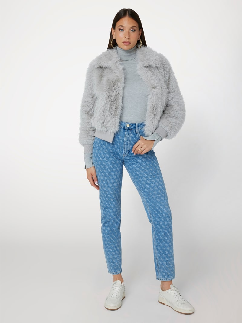 Guess faux fur bomber outlet