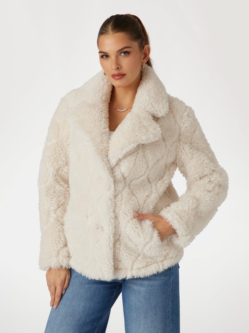 Faux fur guess jacket on sale