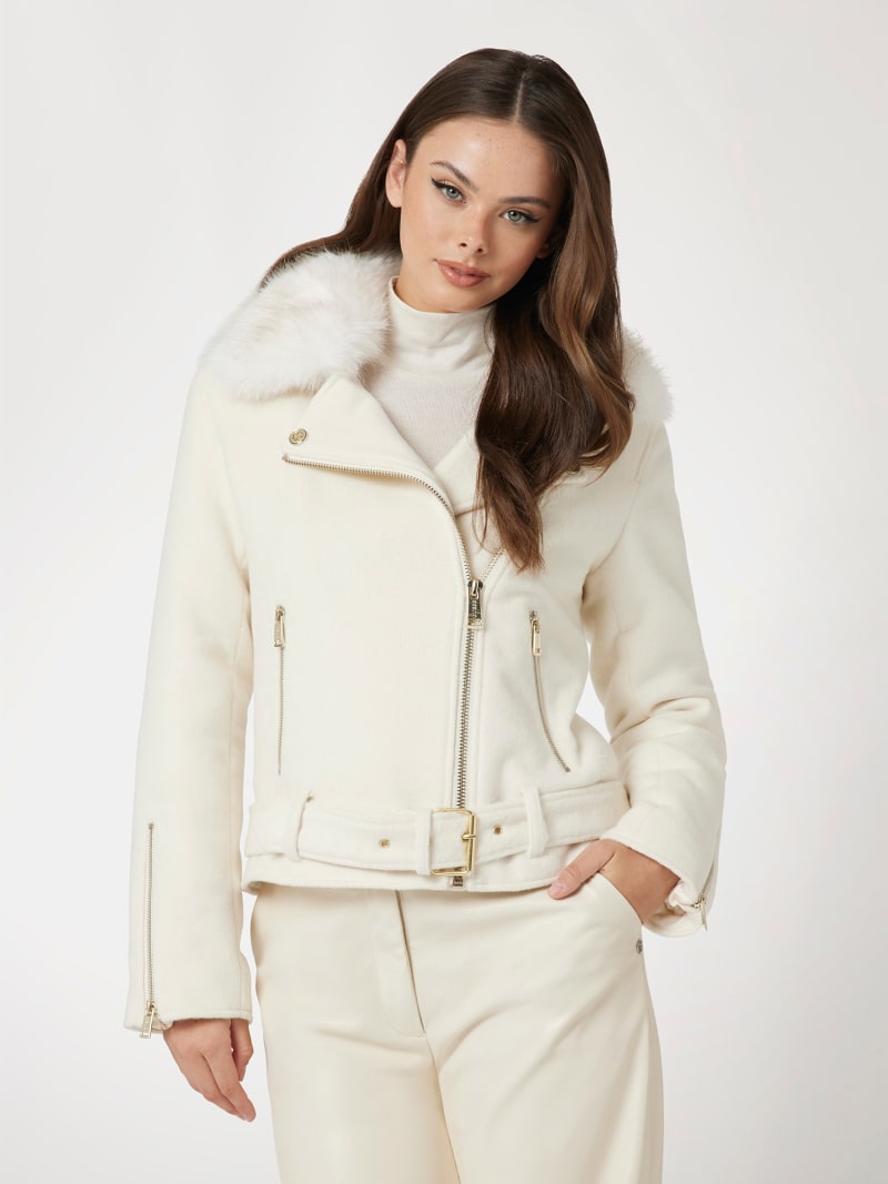 Leather jacket with wool collar outlet