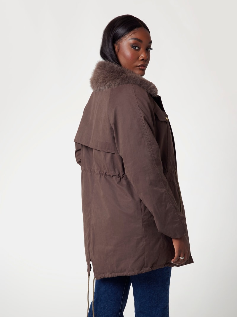 Faux fur collar parka sales