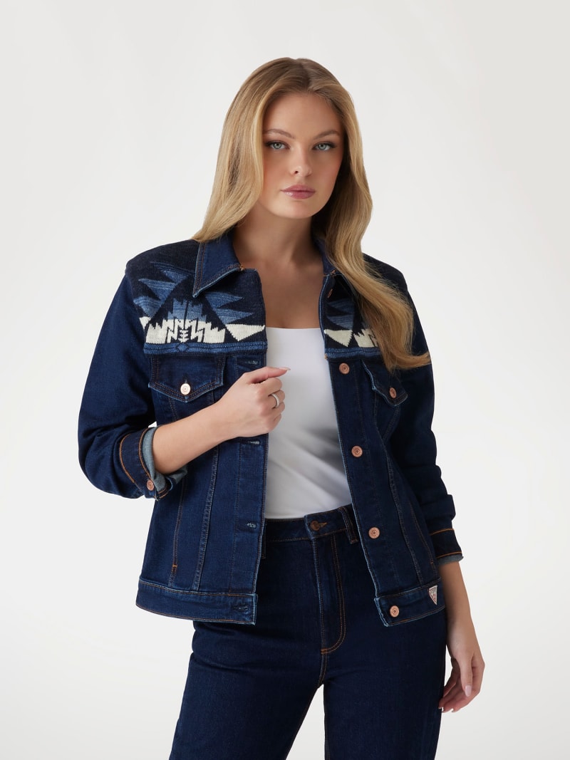 Women's wool denim jacket top