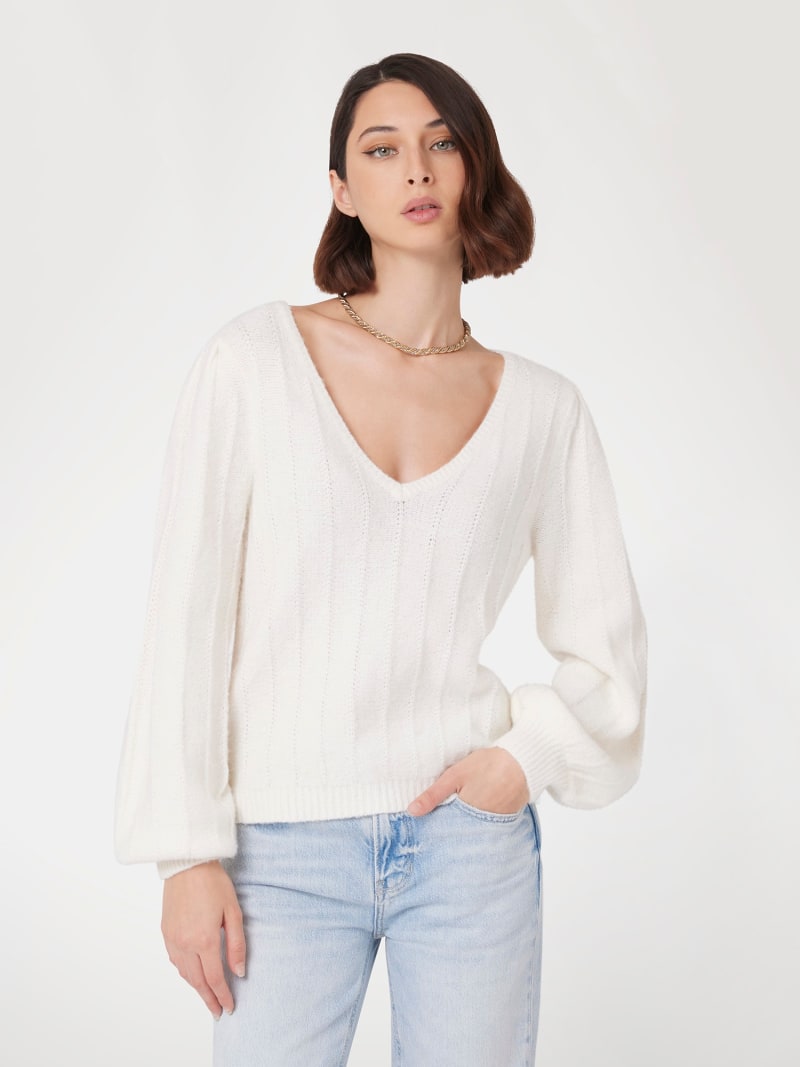 GUESS V neck wool blend sweater Women