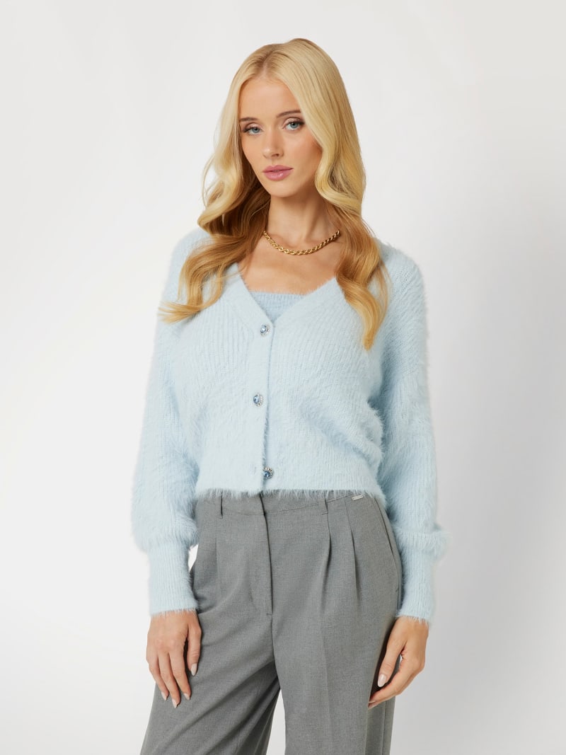 GUESS Fuzzy yarn cardigan Women