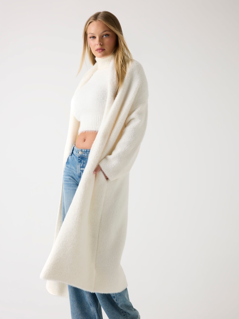 GUESS® Tüylü iplikten relaxed hırka Kadın