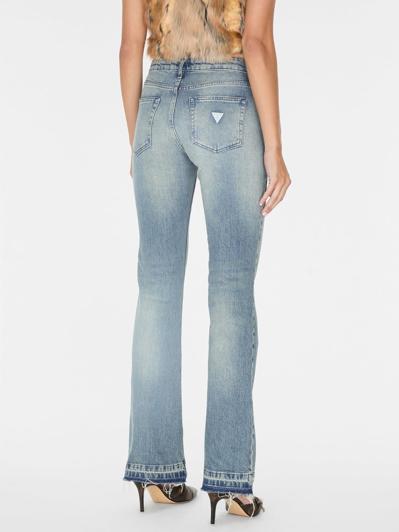 Jean GUESS Vintage Bleu Vieilli Jambes évasées - Taille 27 - Occasion Très Bon état