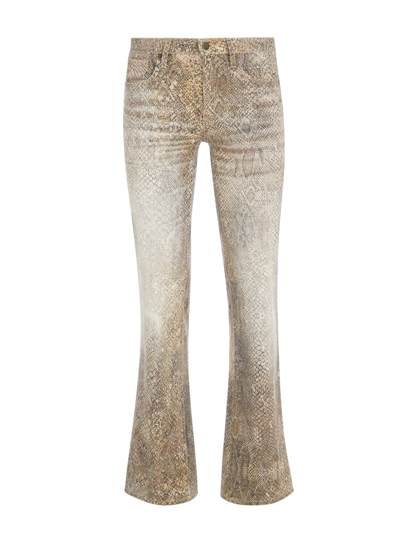 Mid rise straight denim pant