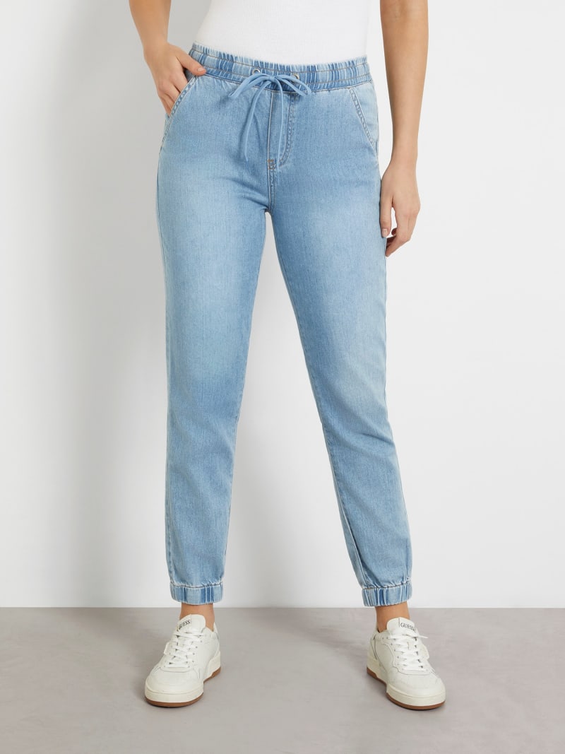 Jeans-joggingbroek normale taille