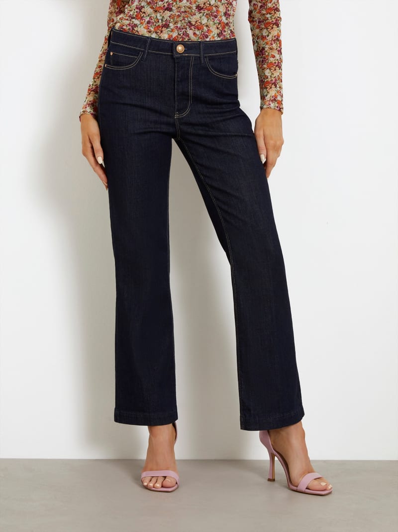 High rise flare denim pant