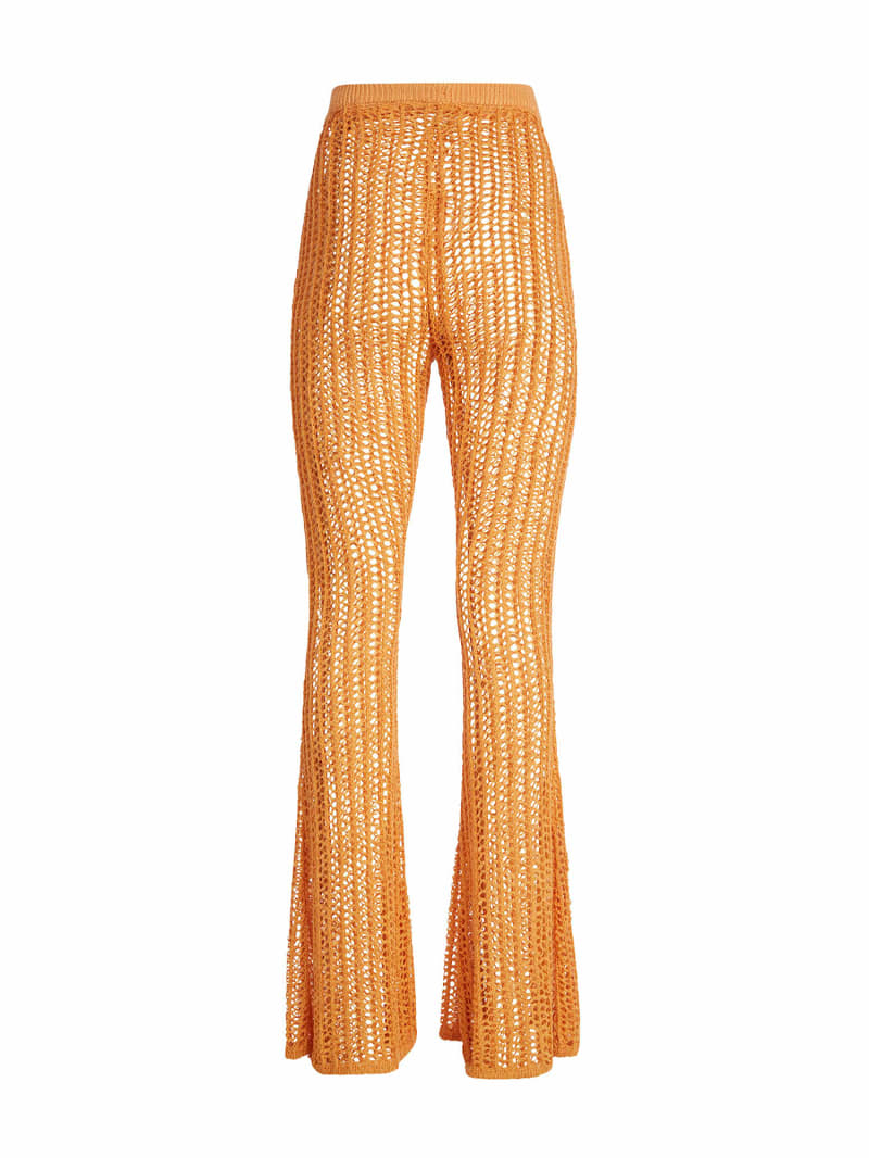 GUESS Open knit flare pant