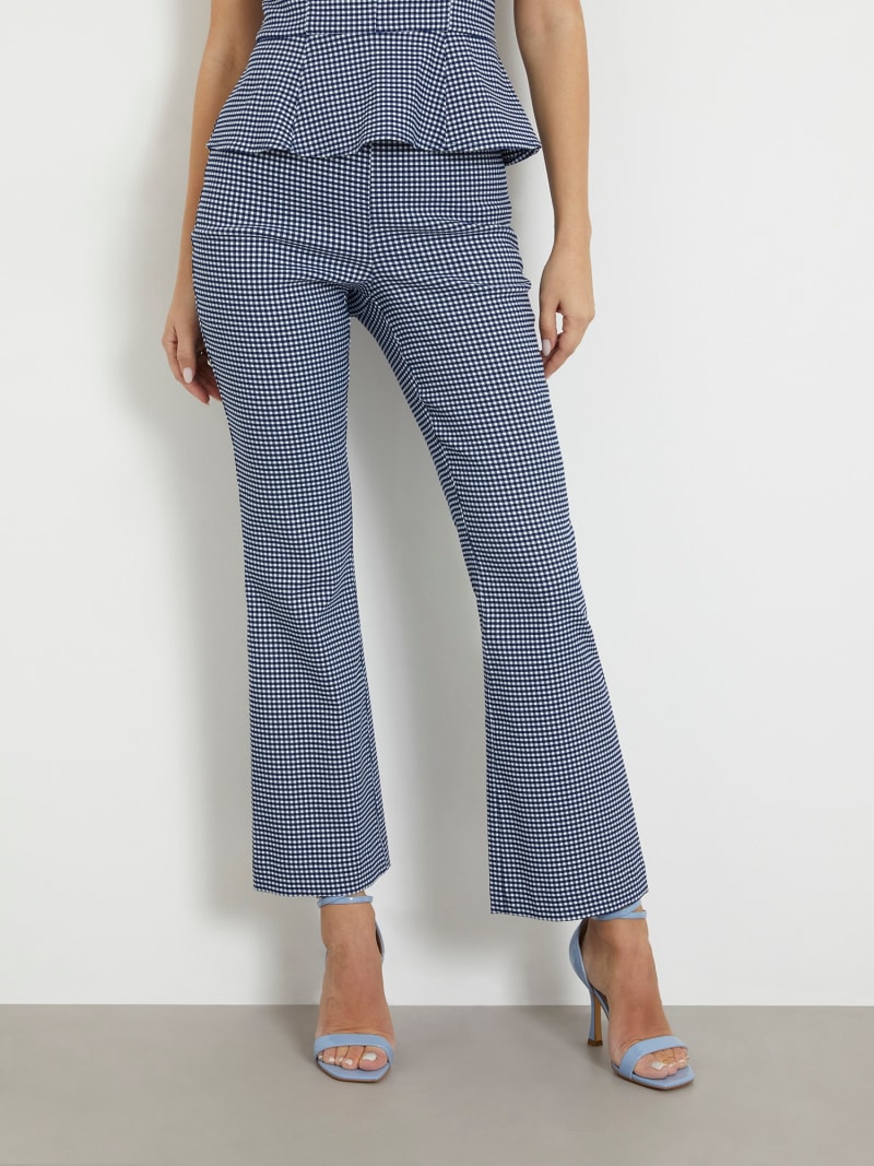 Gingham flare pants outlet