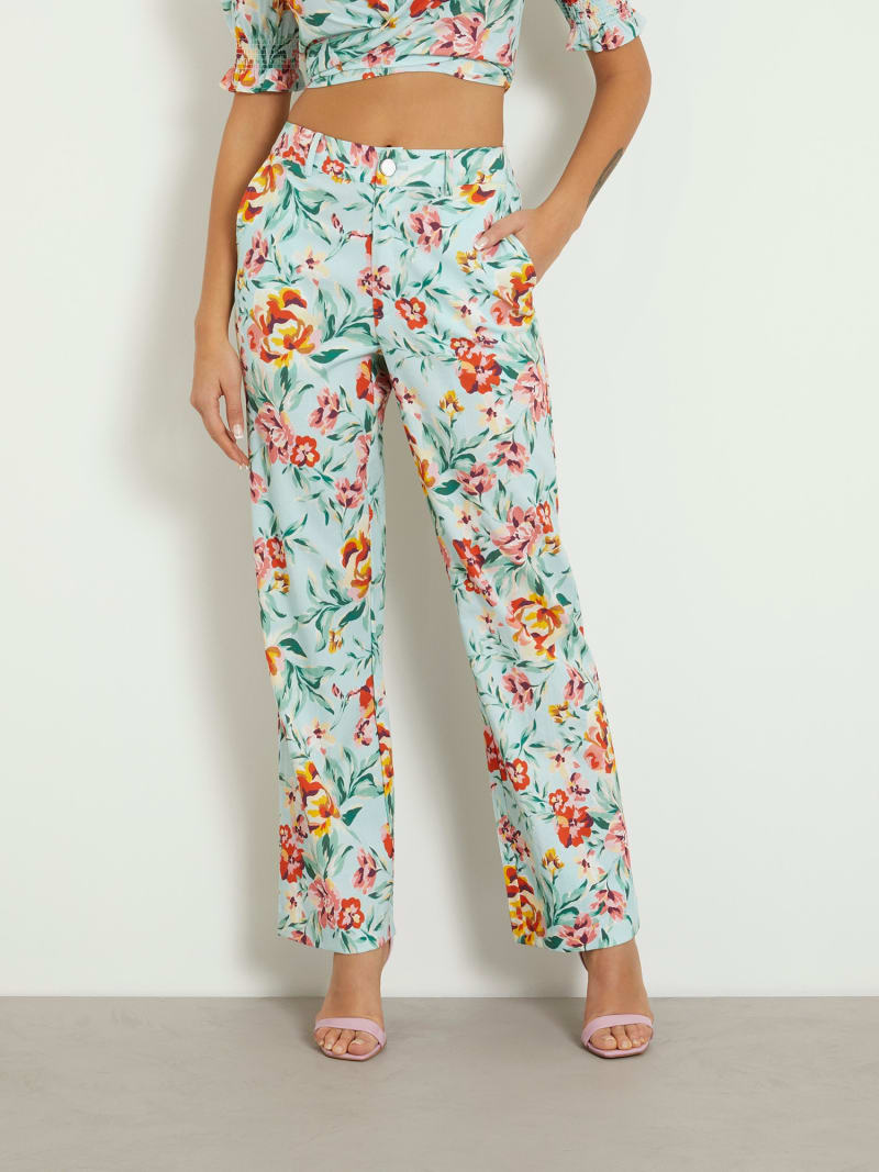 GUESS Pantalon droit imprime floral Femme