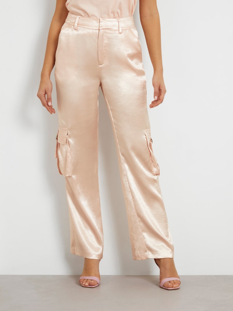 GUESS Mid rise satin cargo pant Women