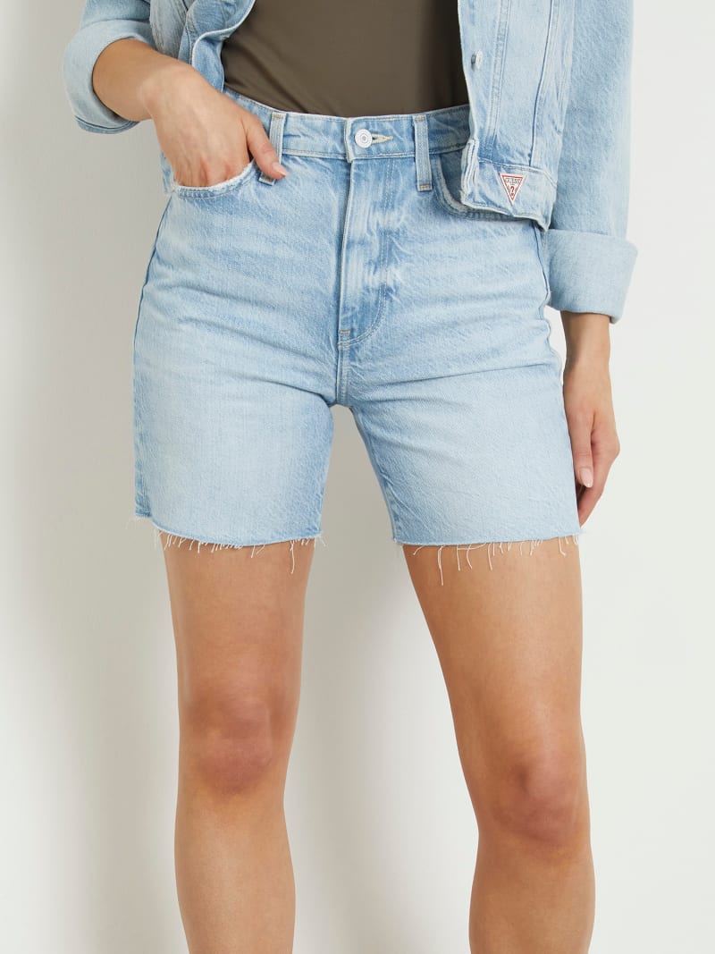 High Waist Jeans-Shorts