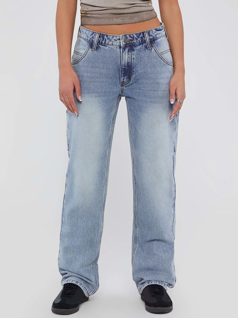 High rise relaxed denim pant