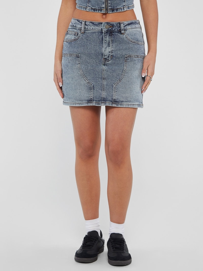 Denim mini skirt