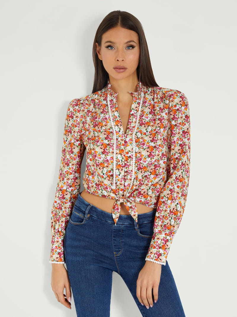 Camisa con estampado floral