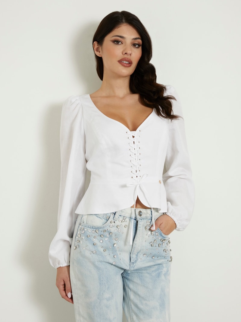 Guess white blouse store