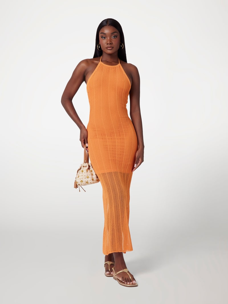 GUESS Abito bodycon lungo in maglia Donna