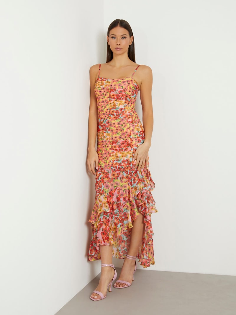 Floral print long dress