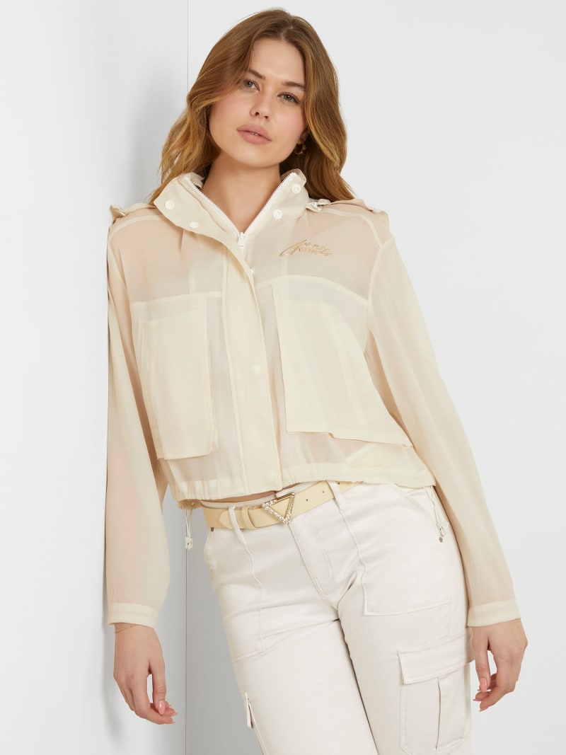 GUESS Chaqueta de organza arrugada Mujer
