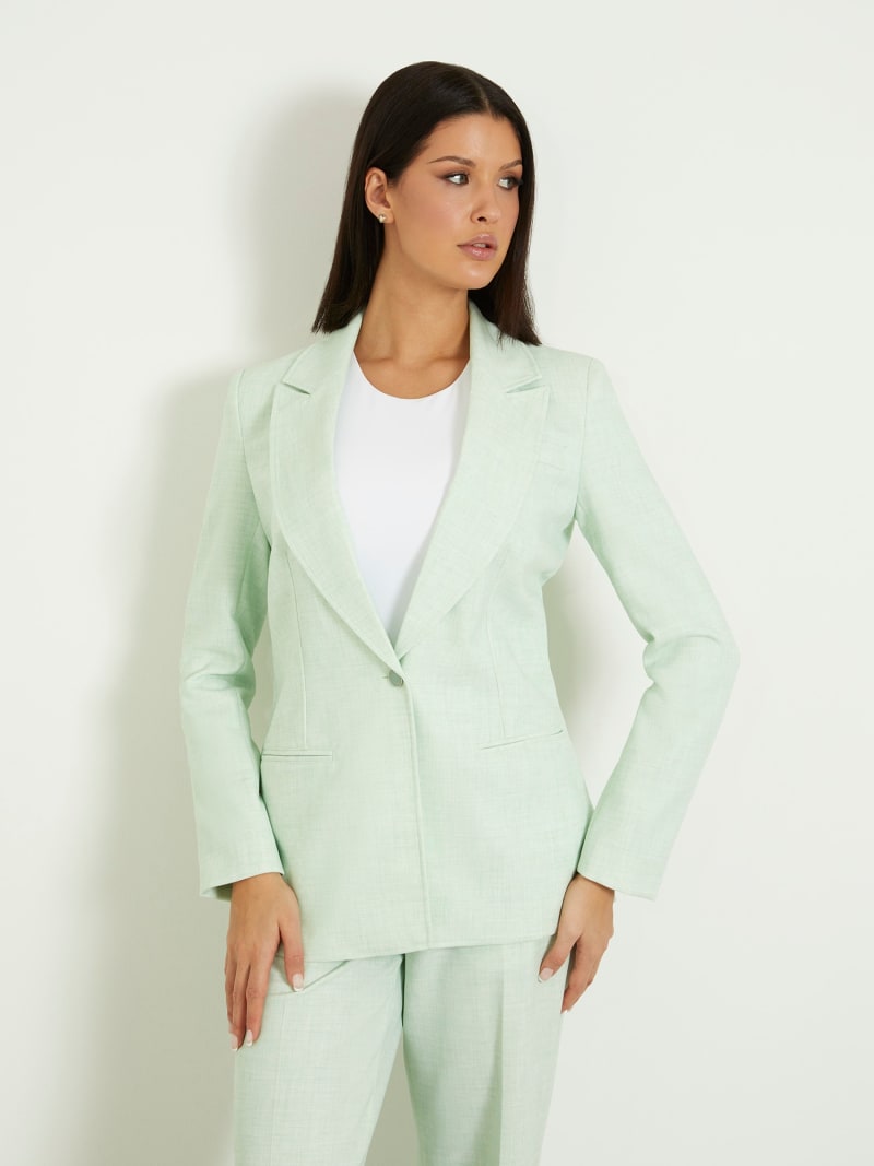 Mint green blazer womens deals