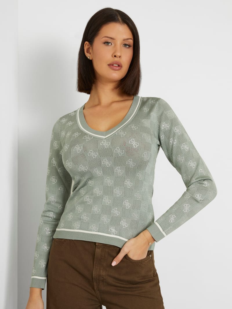 Sweater logo strass