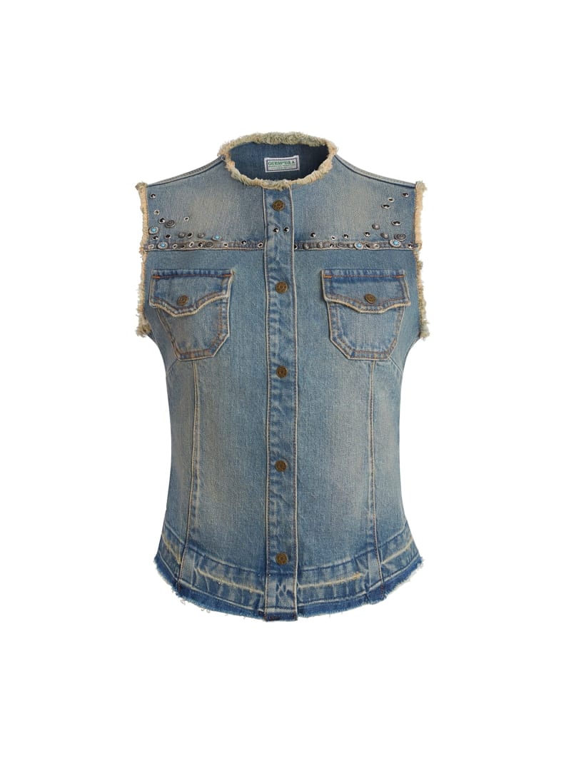 Studs denim vest